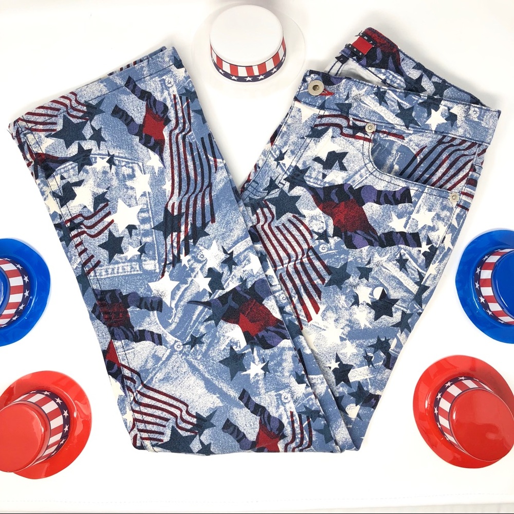 Vtg Tommy Patriotic July 4th Stars & Stripes Jean